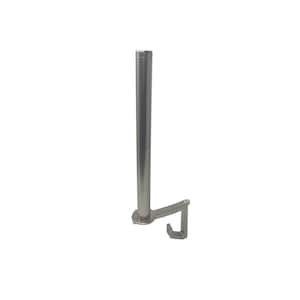 Over the Door Individual Metal Storage Hook, 25 lbs. Capacity in Brushed Nickel