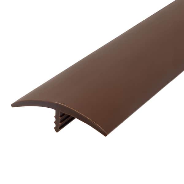 Outwater 1-1/2 in. Brown Flexible Polyethylene Center Barb Hobbyist Pack Bumper Tee Moulding Edging 12 ft. long Coil
