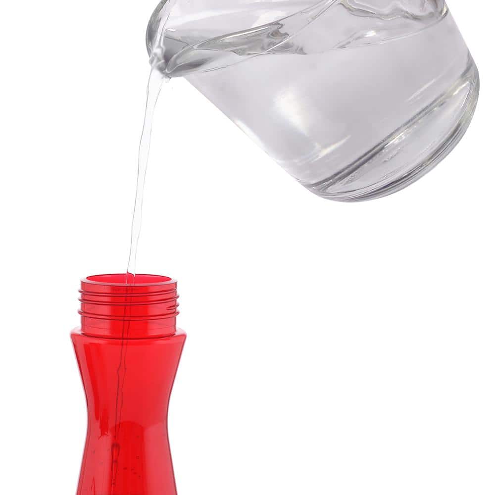 Red Glass and Plastic Hanging Hummingbird Feeder, 8-Ounce