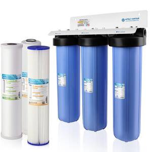 3-Stage Whole House Water Filtration System Sediment, KDF and Carbon for Multi-Purpose