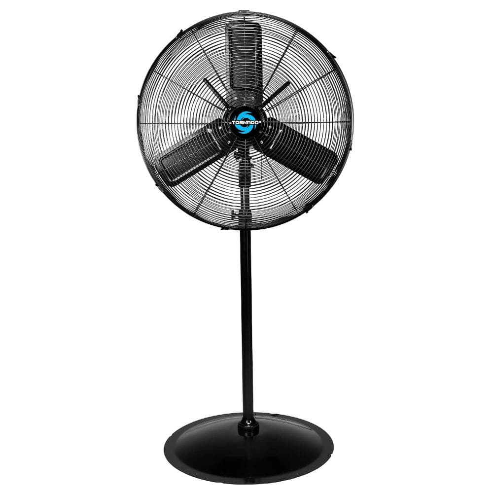 24 in. Outdoor Rated IPX4 Water-Resistant Metal Oscillating Pedestal Fan, 2 Speeds, 7600 CFM, ETL Listed, Black price history on PriceWatchPro