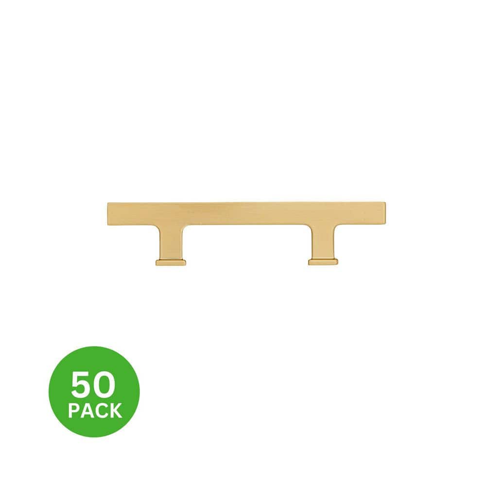 50-Pack SoHo 3 in. (76 mm) Center-to-Center Classic Satin Brass Bar Drawer Pull