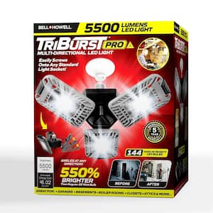 TriBurst Deluxe 10.5 in. 144 High Intensity LED 5500 Lumens Flush Mount Ceiling Light