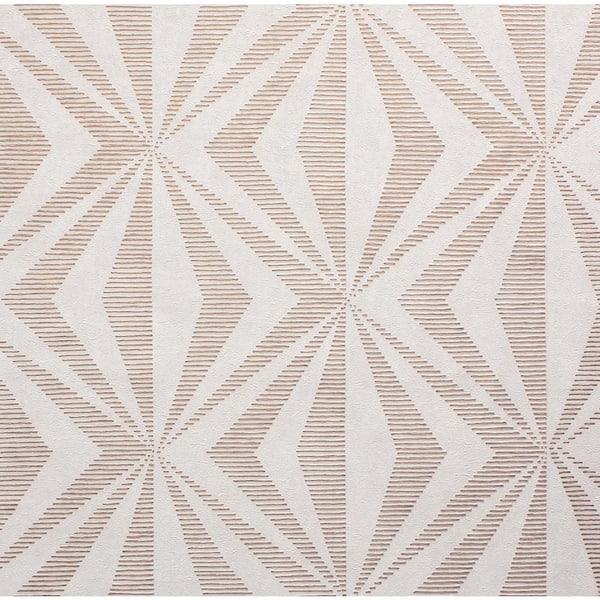 Fine Decor Precision Rose Gold Diamond Geo Wallpaper Sample
