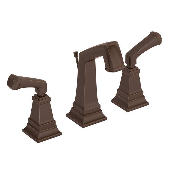 Symmons Oxford 8 in. Widespread 2-Handle Bathroom Faucet with Pop-Up Drain Assembly in Oil Rubbed Bronze