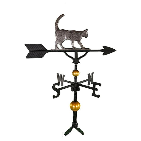 32 in. Deluxe Swedish Iron Cat Weathervane