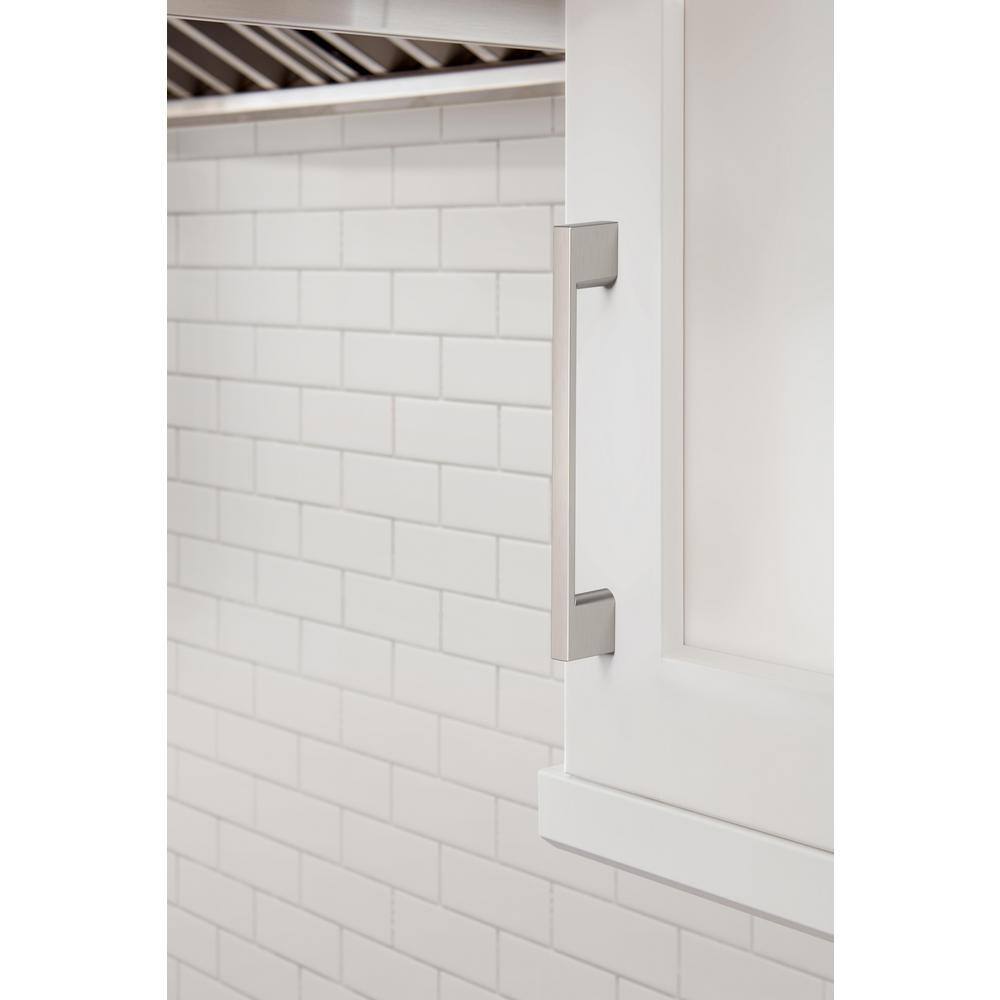 Satin Nickel Modern Cabinet Pull Bar, 10 Pack