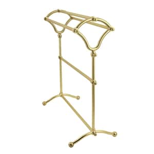 Edenscape 3-Bar Freestanding Towel Rack in Brushed Brass