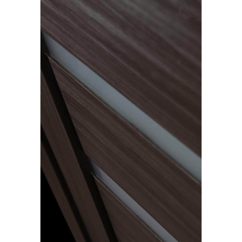 Leora Gray Oak and Frosted Glass Interior Door Slab