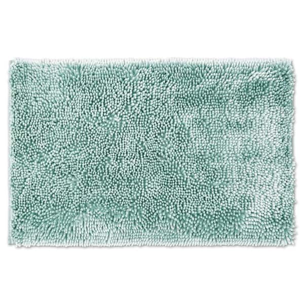 Home Dynamix Noodle 20 in. x 32 in. Aqua Green Bath Mat