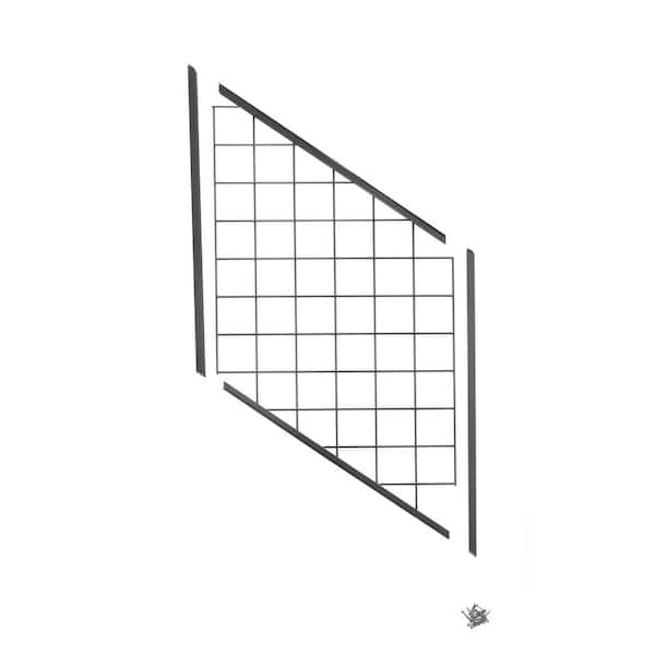 ProWood 21 in. H x 40 in. W Black Powder-Coated Hog Wire Metal Stair Panels Stair Railing Kit