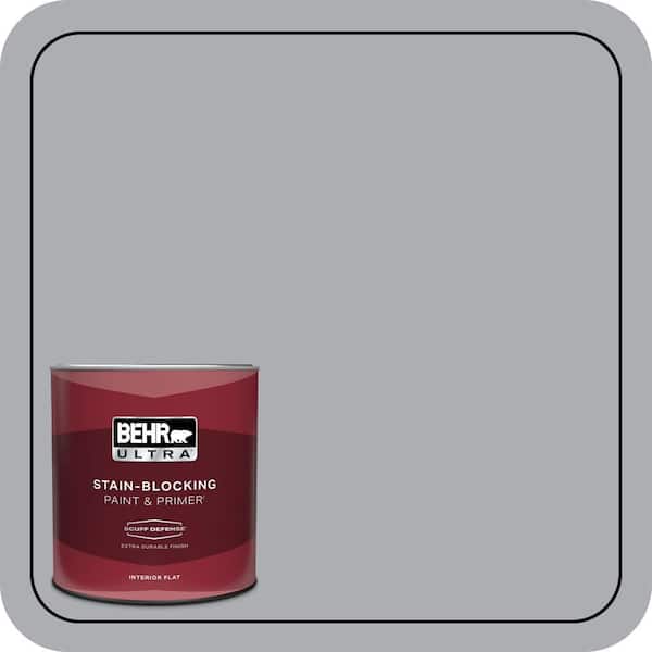 BEHR ULTRA 1 qt. #760E-3 Gray Timber Wolf Extra Durable Flat Interior Paint & Primer