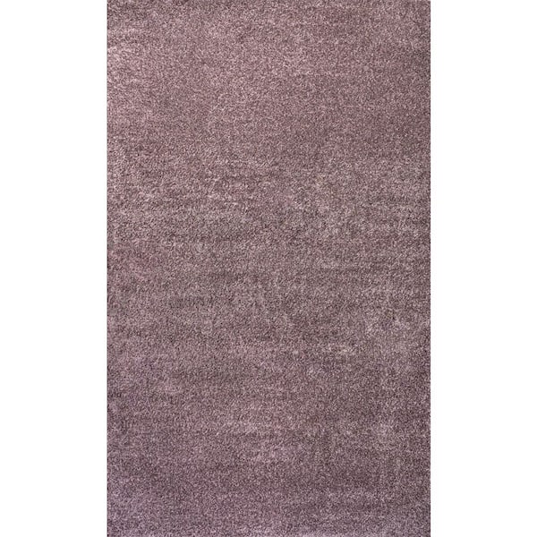 Haze Solid Low-Pile Light Purple 10 ft. x 14 ft. Area Rug