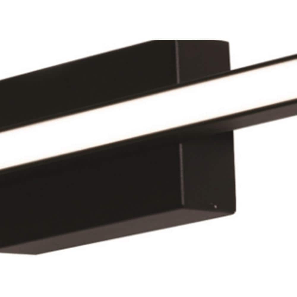 Sleek Barlow 24" Black LED Vanity Light with Dimmable Feature