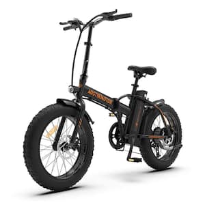 Folding Electric Bike with 500W Motor 36V 13AH Removable Lithium Battery, 20 in. to 4 in. Fat Tire Electric Bicycle
