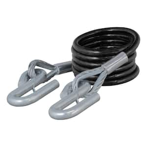 Replacement 84 in. x 3/8 in. Dia Tow Bar Safety Cable with Hooks (7,500 lbs.)