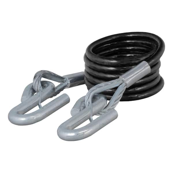 CURT Replacement 84 in. x 3/8 in. Dia Tow Bar Safety Cable with Hooks (7,500 lbs.)