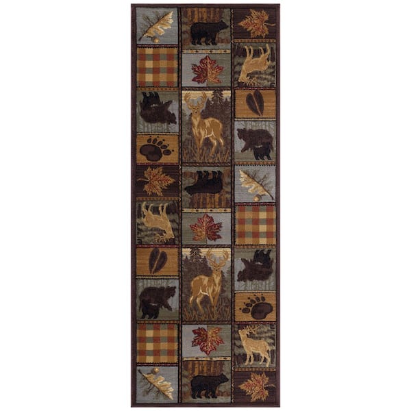Nature Lodge Multi-Color 3 ft. x 8 ft. Indoor Runner Rug