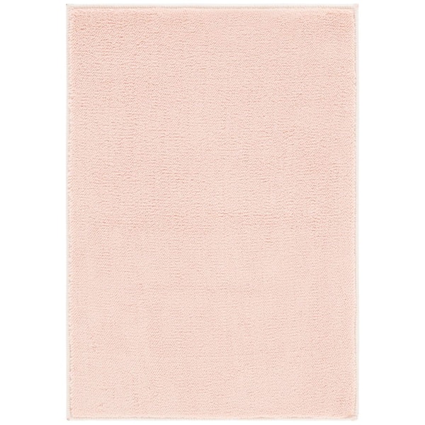 Loft 2 ft. x 4 ft. Peach Machine Washable Modern Solid Area Rug
