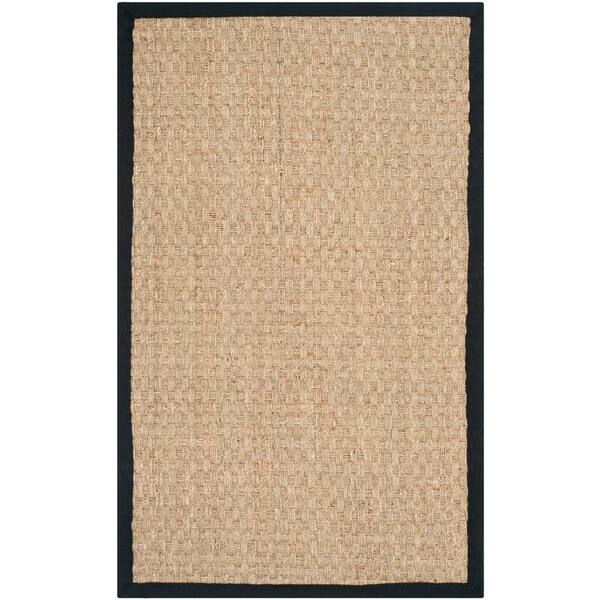 SAFAVIEH Natural Fiber Natural/Black 3 ft. x 5 ft. Border Woven Area Rug