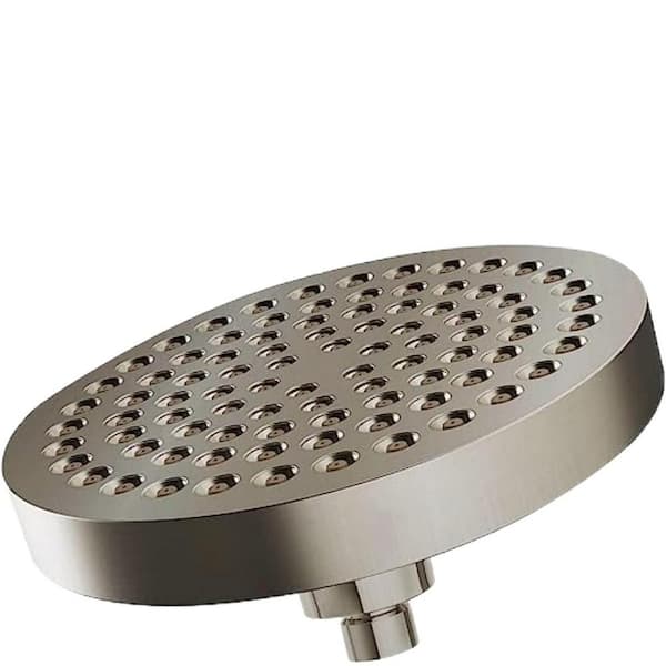 Unbranded High Pressure Shower Head 2-Spray Patterns with 1.8 GPM 6 in. ‎Ceiling Mount Rain Fixed Shower Head in ‎Brushed Nickel.