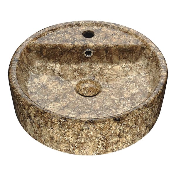 ANZZI Ceramic Vessel Sink in Neolith Marble