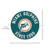 FANMATS Teal 2 ft. 3 in. Round Miami Dolphins Vintage Area Rug 32626 - The  Home Depot