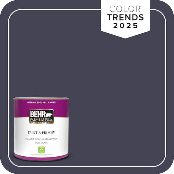 BEHR PREMIUM PLUS 1 qt. #PPU15-19 Black Sapphire Eggshell Enamel Low Odor Interior Paint & Primer