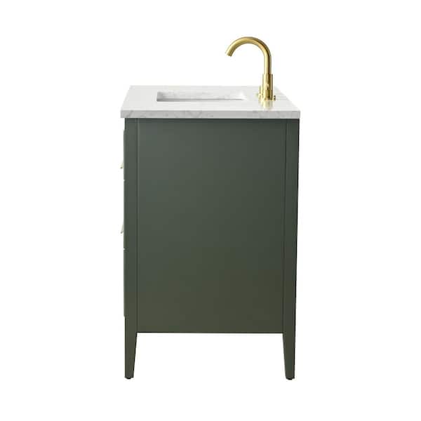 SUDIO Emma 42 in. W Bath Vanity in Vintage Green with