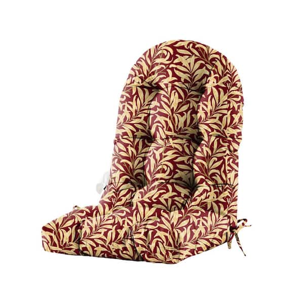 Patio Chair Cushion for Adirondack High Back Tufted Seat Chair Cushion Outdoor 48 in. x 21 in. x 4 in Red Leaves Floral