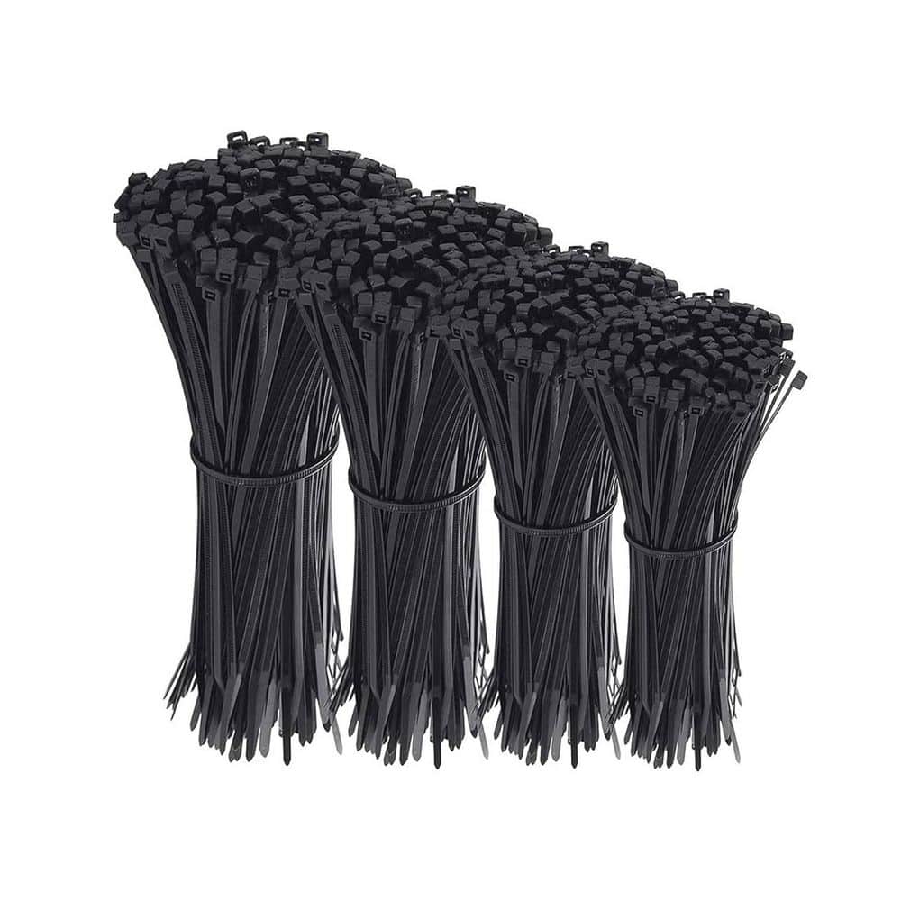 Assorted Sizes Cable Ties, 400 Pack, Black, Outdoor UV Resistant, Multi-Purpose Use price history on PriceWatchPro