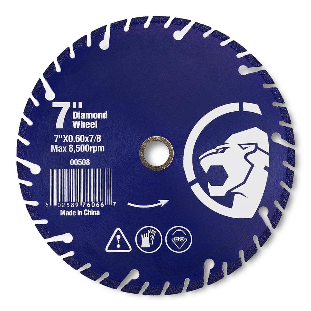 Stark 7 in. Diamond Edge Cut Off Abrasive Wheel with 7/8 in. Arbor