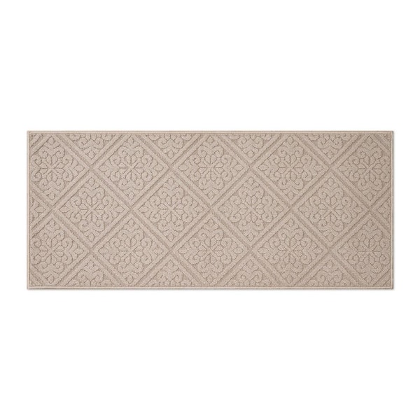 Austell Solid 2 ft. x 5 ft. Linen Geometric Runner Rug