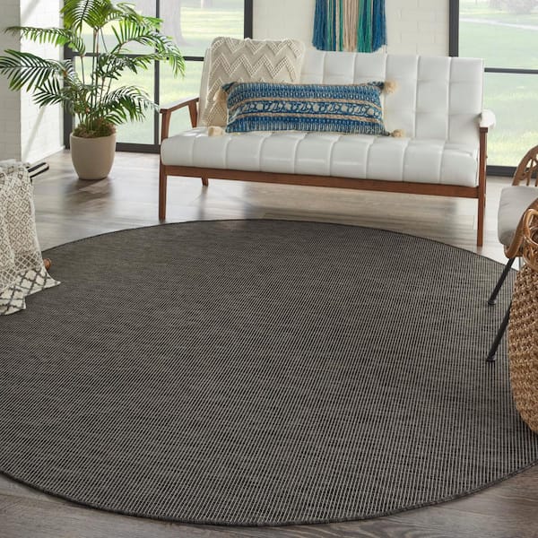 Nourison Positano Charcoal 8 Ft X, Home Depot 8 Foot Round Area Rugs