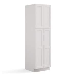 24 in. W x 24 in. D x 84 in. H in Shaker Dove Plywood Ready to Assemble Floor Wall Pantry Kitchen Cabinet