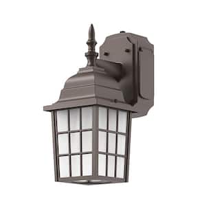 Modern 1-Light Oil Rubbed Bronze Dusk to Dawn Exterior Outdoor Hardwired Barn Light Fixture Wall Sconce