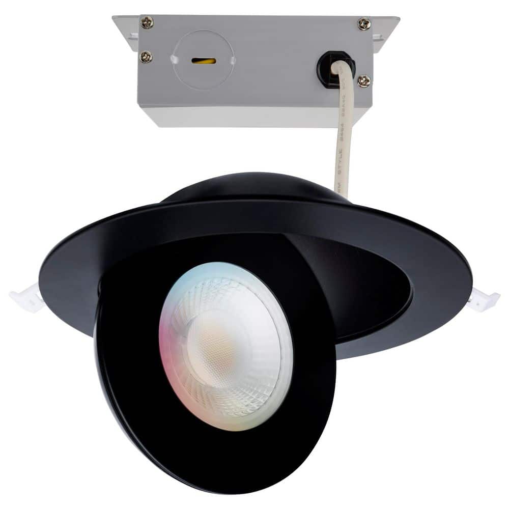 6 in. 15W RGB & Tunable White Canless IC Rated Dimmable Indoor Integrated LED Recessed Light Trim Gimble 120-277 Volt price history on PriceWatchPro