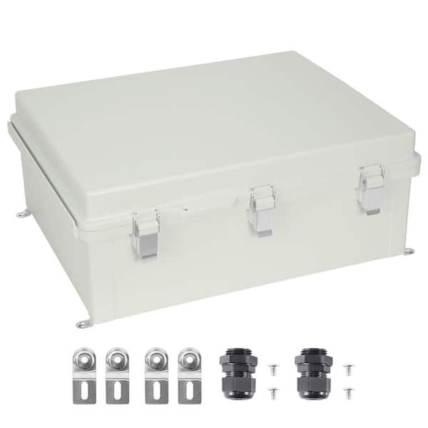 Outdoor Electrical Junction Box, 20.87 x 16.9 x 7.87 in. ABS Plastic Electrical Enclosure Box with Stainless Steel Latch