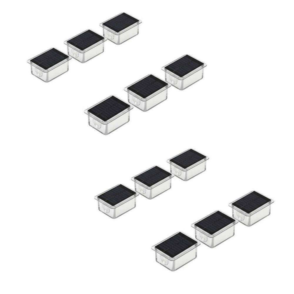 1-Light Black Integrated LED Not Powered Stair Light Dusk to Dawn, Outdoor RGB Step Light for Deck Fence Pathway,12-Pack price history on PriceWatchPro