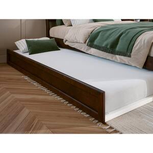 AFI Walnut Brown Mid-Century Modern Solid Wood Frame Twin XL Trundle ...
