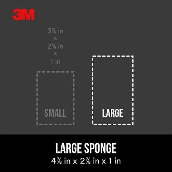 3M 2 7/8 in. x 4 7/8 in. x 1 in. Dual Grit Fine/Medium Drywall Sanding  Sponge 9095 - The Home Depot