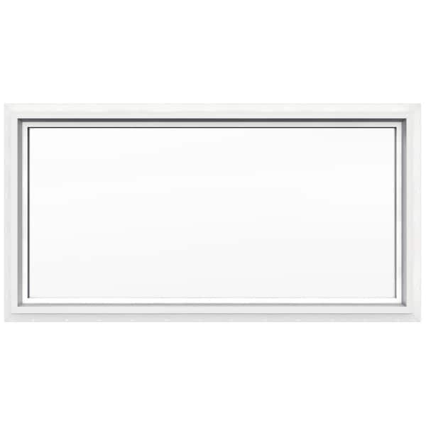 V-4500 48 in. x 24 in. White Vinyl Nailfin Picture Window with Low E, Argon, and No Grids