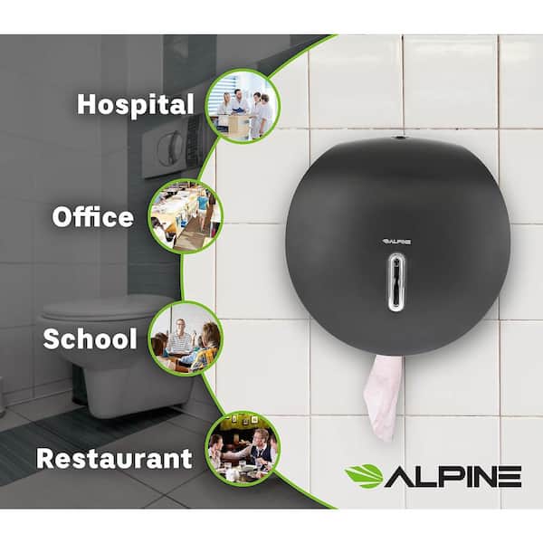 Alpine Industries Gray Plastic Single Roll Jumbo Toilet Paper
