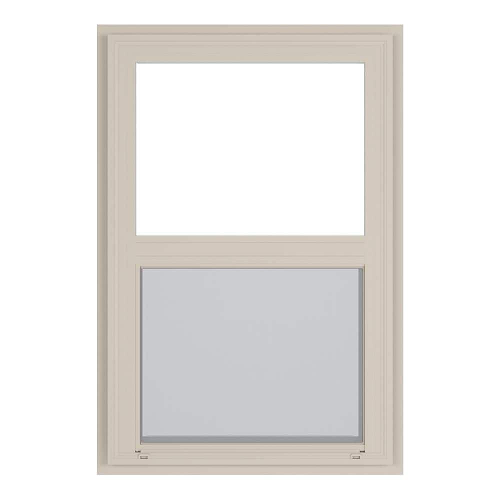 Window Display Beige Ply Gem 23.5 in. x 35.5 in. 500 Series Beige Vinyl Single Hung Window ...