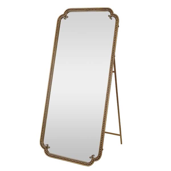 Paige Gold 31.89 in. W x 70.78 in. H Rectangle MDF and Iron Full Length Mirror