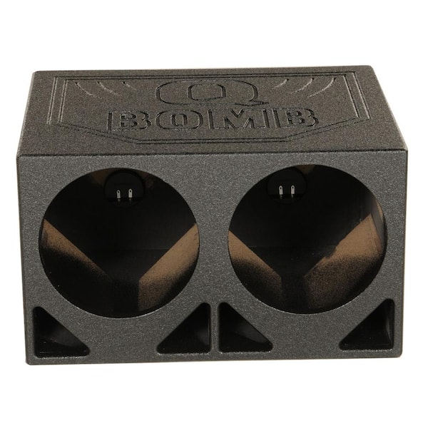 10TB Dual 10 in. Triangle Ported Subwoofer Box with Bedliner Spray