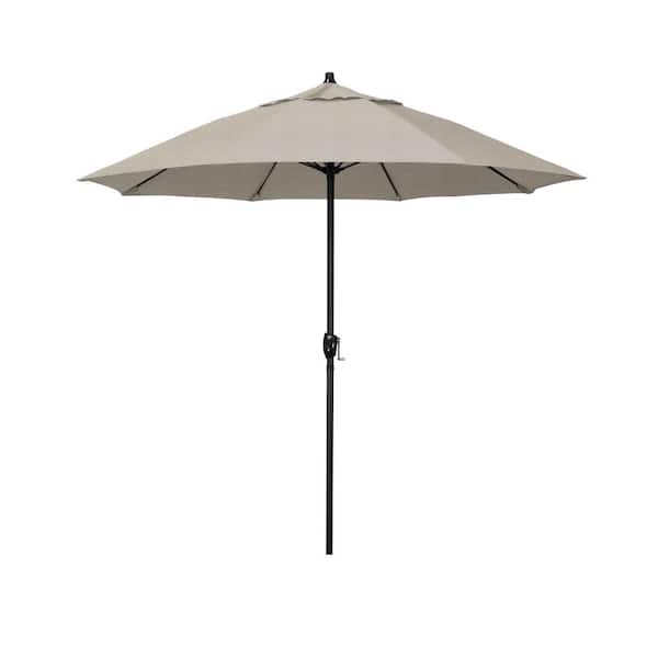 California Umbrella 7.5 ft. Bronze Aluminum Market Patio Umbrella with Fiberglass Ribs and Auto Tilt in Woven Granite Olefin