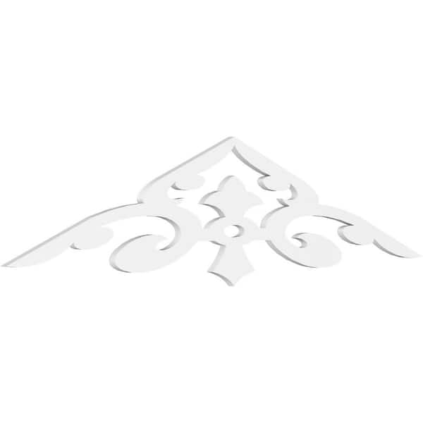 Ekena Millwork 1 in. x 72 in. x 15 in. (5/12) Pitch Whitman Gable Pediment Architectural Grade PVC Moulding