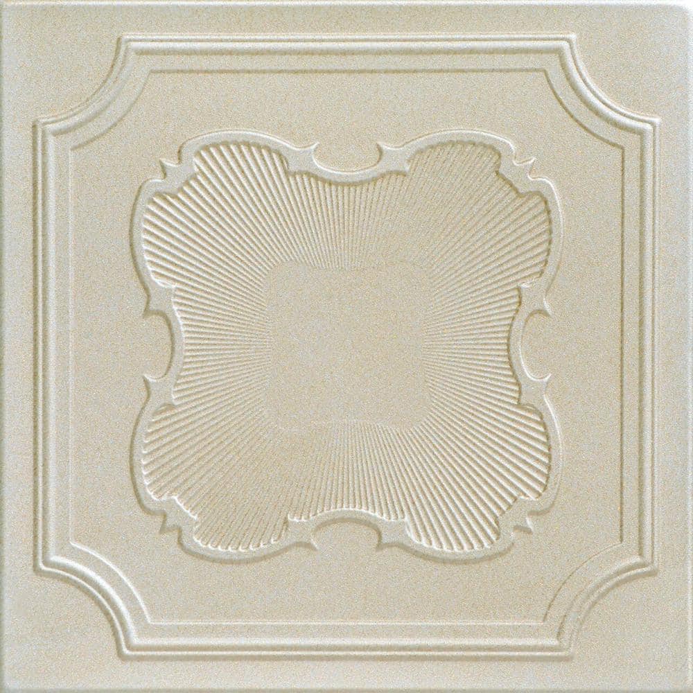 Coronado Onyx Gold 1.6 ft. x 1.6 ft. Decorative Foam Glue Up Ceiling Tile (