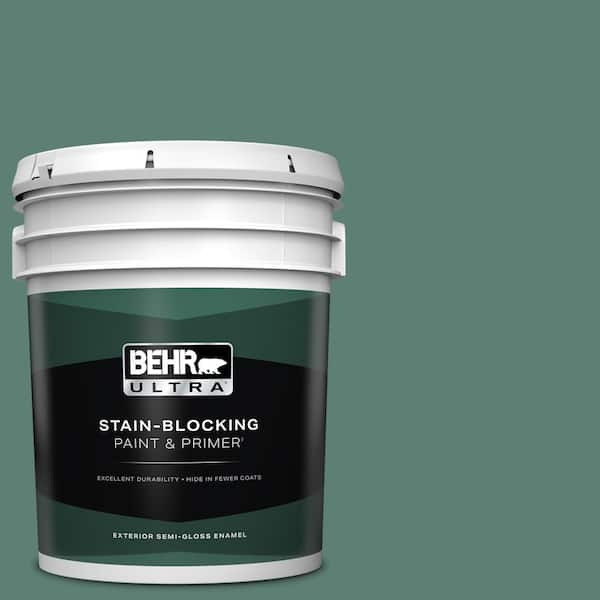 BEHR ULTRA 5 gal. #M440-6 Trellis Vine Semi-Gloss Enamel Exterior Paint & Primer